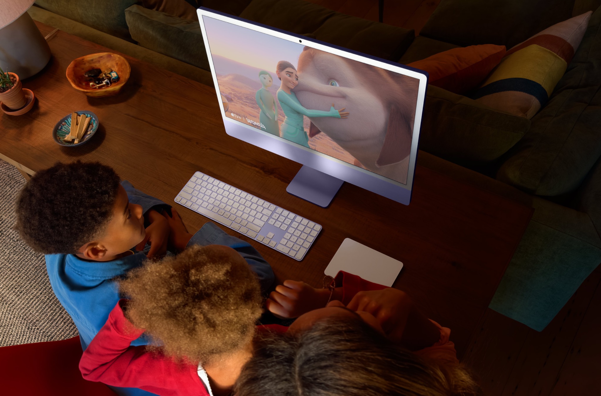 Atendimento em um iMac